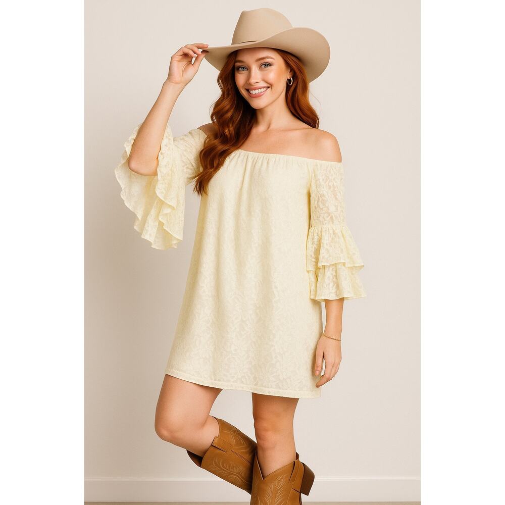 NWOT - Velzera Ivory Lace Dress - 3XL